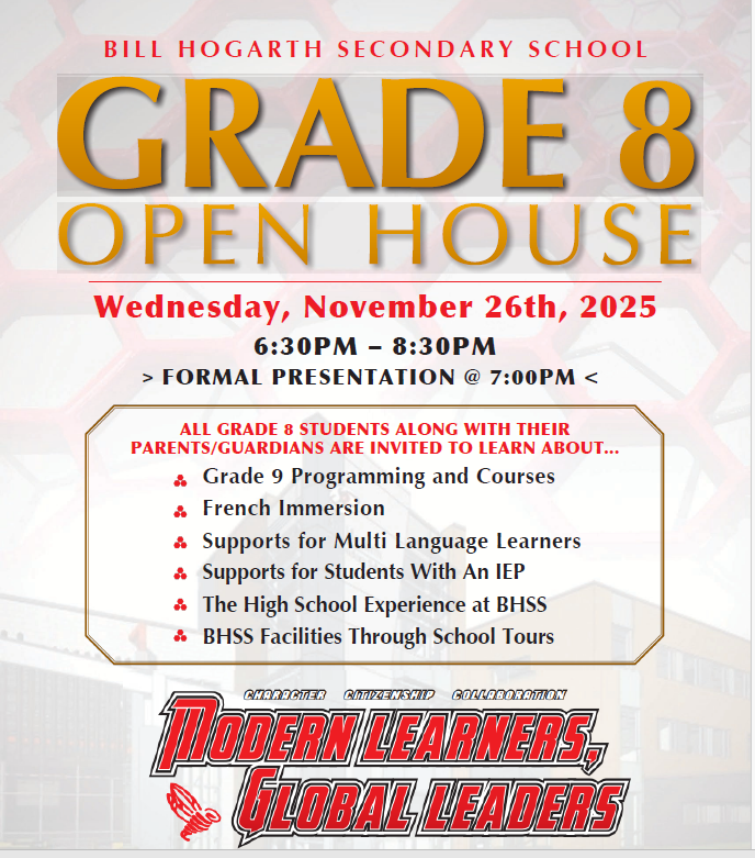 Grade 8 Open House